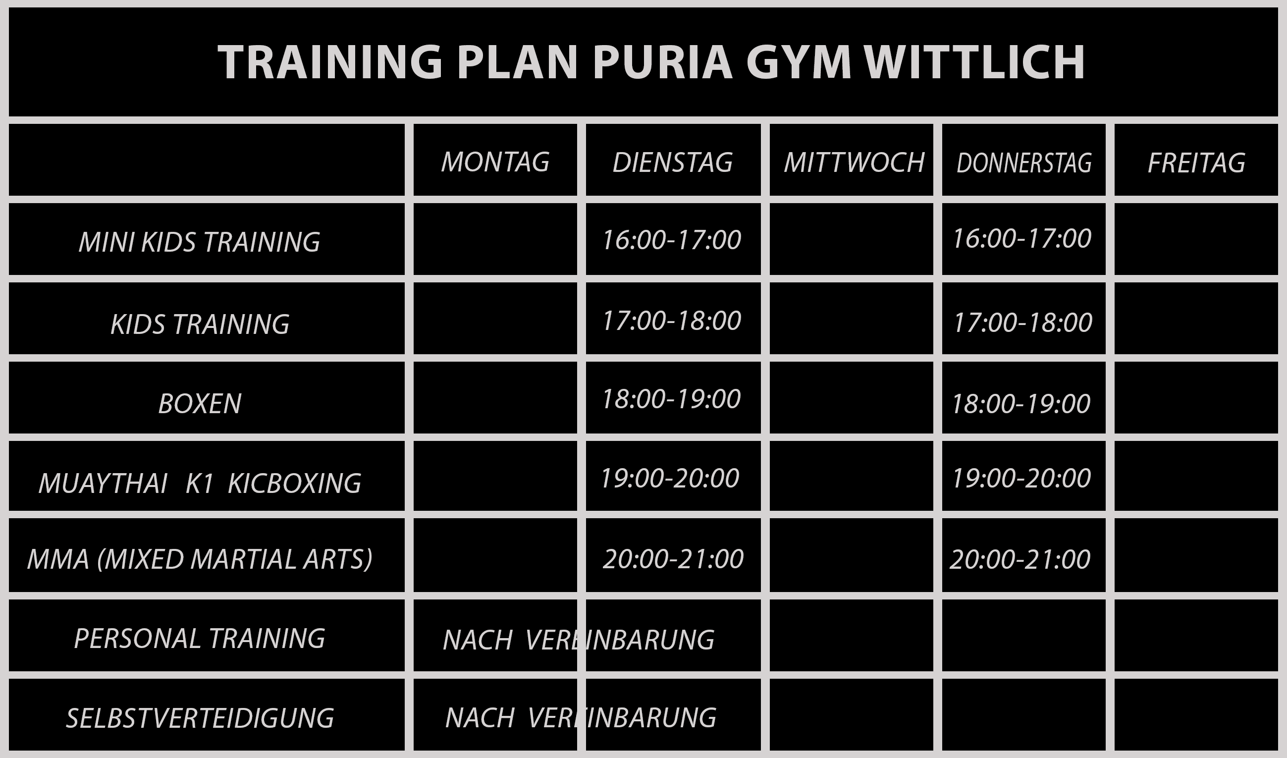 Training Plan Puria Gym Wittlich Jan.2022